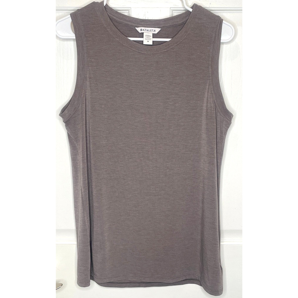 Athleta Vital Tank 2.0 Essence Sleeveless Top Sz M Brown Tank Workout Active